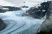 An aerial image of the upper section of Eagle Glacier, taken on a recent helicopter trip.