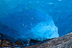 An icecave located near the lower end of Mendenhall Glacier displays the most brilliant blue I've ever seen.  Taken 10/9/2007 on a hike via the West Glacier Trail.